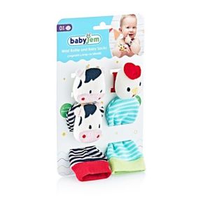 Babyjem Wrist & Foot Rattle – Cow & Chick