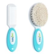 Babyjem Natural Bristle Brush & Comb Set – Blue