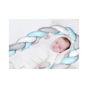 Babyjem Plush Crib & Bedside Protector – Blue