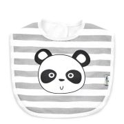 Babyjem Leak-proof Cotton Bib – Gray Stripes