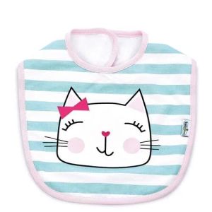 Babyjem Leak-proof Cotton Bib – Blue Stripes