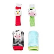 Babyjem Wrist & Foot Rattle – Cow & Chick