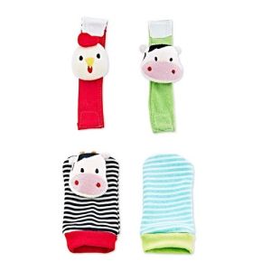 Babyjem Wrist & Foot Rattle – Cow & Chick