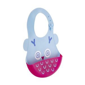 Babyjem Fold & Go Silicone Bib – Blue