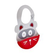 Babyjem Fold & Go Silicone Bib – Gray