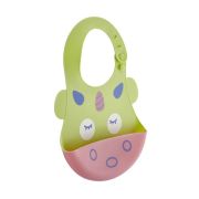 Babyjem Fold & Go Silicone Bib – Green