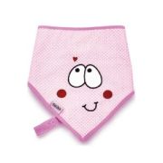 Babyjem Bandana Bib with Soother Holder – Pink Face