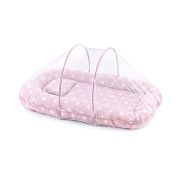 Babyjem Babynest with Mosquito Net – Pink Stars