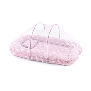 Babyjem Babynest with Mosquito Net – Pink Stars