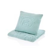 Babyjem Cotton Velvet Blanket with Pillow – Green