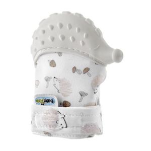 Babyjem Hedgehog Teething Mittens – White