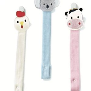 Babyjem Soothie Holder –  Ecru Chicken