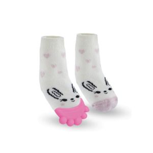 Babyjem Teether Socks – White