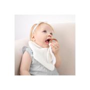 Babyjem Muslin Bib with Teether – Ecru