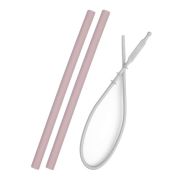 Minikoioi Flexi Straws – 2pcs Pinky Pink & Brush