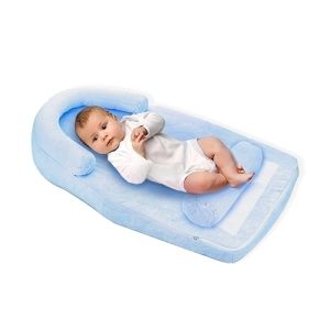 Babyjem Reflux & Flat Head Pillow with Cherry Seed Belt – Blue