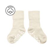KipKep Bio Cotton Stay-on-Socks Off White – 1 Pair