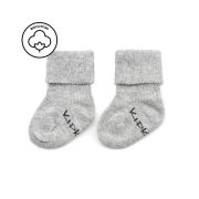 KipKep Bio Cotton Stay-on-Socks Newborn & Premature Gray – 1 Pair