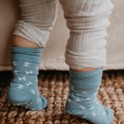 KipKep Anti-Slip Stay-on-Socks Black Stripes – 1 Pair